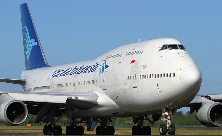 Pesawat Garuda Boeing 747-400 PL (Foto Wikipedia)