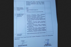 Surat Tanda Penerimaan Pengaduan (Foto Istimewa)