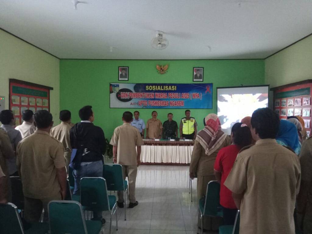 Sosialisasi bahaya AIDS di Kecamatan Ngasem, Kediri. Foto: Dok. Penrem