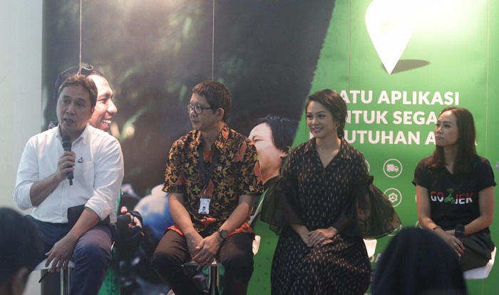 GO-JEK kenalkan Video musik layanan masyarakat Indonesia Raya 3 Stanza dalam acara media gathering yang dihadiri oleh Dirjen Kebudayaan Kemendikbud Hilmar Farid dan Wakil Kepala Badan Ekonomi Kreatif Ricky Pesik. Foto Istimewa