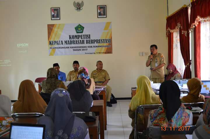 Mapenda Kemenag Kabupaten Temanggung melakukan lomba kompetisi guru RA dan kepala madrasah. Foto: Istimewa