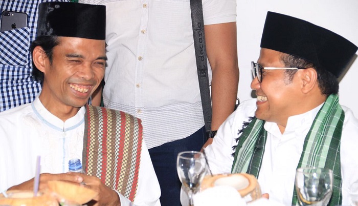 Cak Imin atau Ahmad Muhaimin Iskandar yang digadang-gadang menjadi Cawapres 2019 bersama Penceramah kondang Ust Abdul Somad di Salo, Kampar, Riau, Selasa (14/7/2017). Foto: Dok. Kabar Cak Imin/ NusantaraNews