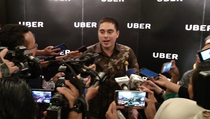 Head of Public Policy and Government Affairs, Indonesia, Uber, John Colombo usai acara peluncuran kampanye #UnlockJakarta yang diadakan hari Rabu, 1 November 2017. Foto Ach. Sulaiman/ NusantaraNews