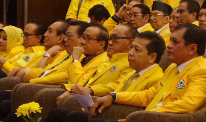 Petinggi Partai Golkar dan Setnov (Setya Novanto) sang Ketua Umum. Foto: Dok. Tempo