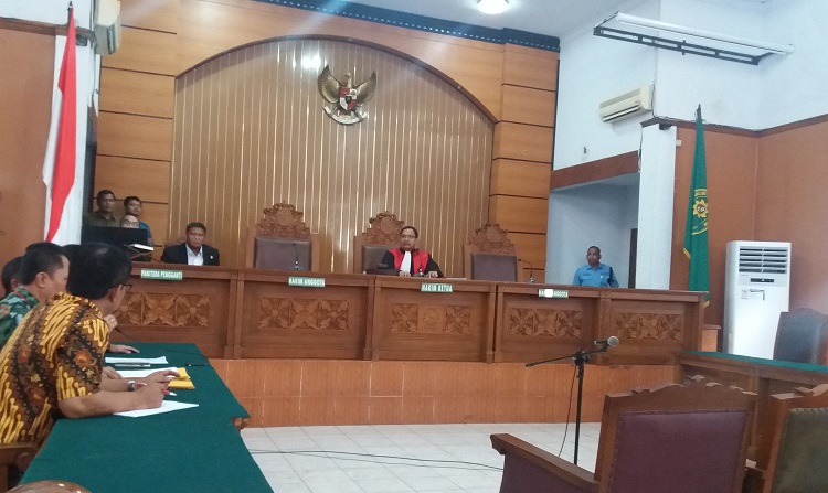 Sidang praperadilan Setnov jilid II (Foto: Restu Fadilah/Nusantaranews.co)