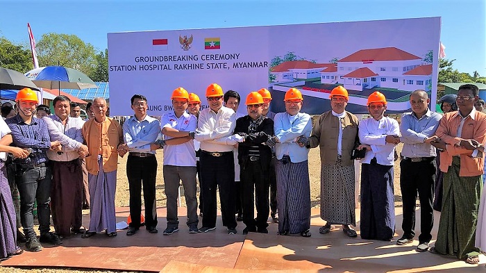 Groundbreaking Rumah Sakit Indonesia di Rakhine State. Foto: Dok. Humas Kemlu RI