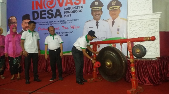 Bursa Inovasi Desa Kabupaten Ponorogo, Minggu (31/12/2017) di Gedung Appolo Ponorogo. Foto Muh Nurcholis/ NusantaraNews