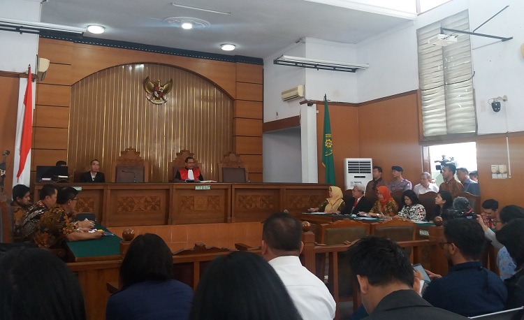 Sidang praperadilan Setnov jilid II (Foto Restu Fadilah/Nusantaranews.co)