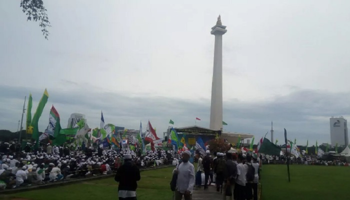 Perayaan maulid Nabi Muhammad SAW di Monas. Foto: Iqbal/Via Okezone