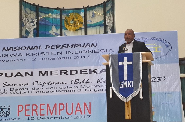 Ketua Umum Sinode Gereja Masehi Injili di Halmahera (GMIH) Pdt. Demianus Ice. Foto: Dok. Perempuan GMKI/ NusantaraNews