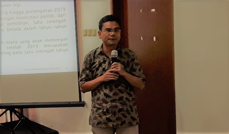 Direktur Eksekutif Saiful Mujani Research and Consulting, Djayadi Hanan (Foto: Ucok A/Nusantaranews)