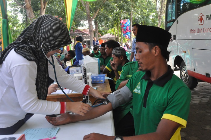 Donor darah kader Ansor Way Kanan