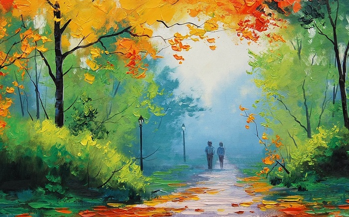 Enchanting Park Nature Painting (Ilustrasi). Foto/Lukisan: Dok. http://pcwallart.com