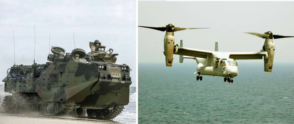 AAV-7 dan V-22 Osprey