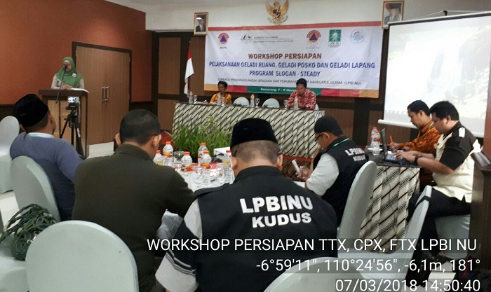 Workshop Persiapan Gladi Ruang dan Gladi Posko Program Slogan-Steady LPBI NU. (FOTO: NUSANTARANEWS.CO/HUmas LPBI NU)