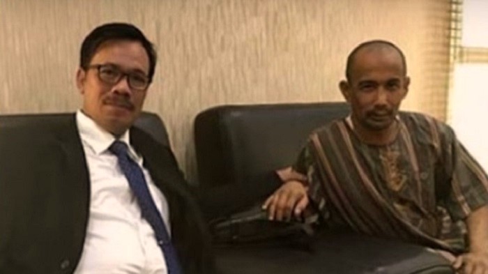 Duta Besar Indonesia untuk Arab Saudi, Agus Maftuh Abegebriel bersama Muhammad Zaini Misrin Arsyad (alm). (FOTO: Tribunnews)