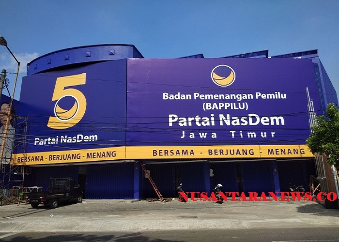 Kantor DPW Partai NasDem Jawa Timur. (Foto: Setya/NusantaraNews)