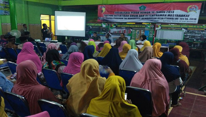 Satgas TMMD Sidoarjo Sosialisasikan Perda Nomor 10 Tahun 2013