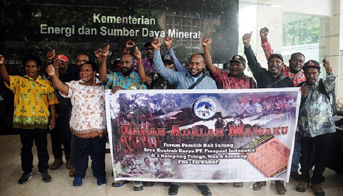 masyarakat papua, warga mimika, warga kampung tsinga, waa/banti, arwanop, forum pemilik hak sulung, muspida mimika, hak tanah adat freeport, freeport indonesia, tambang freeport, warga sekitar freeport, nusantaranews