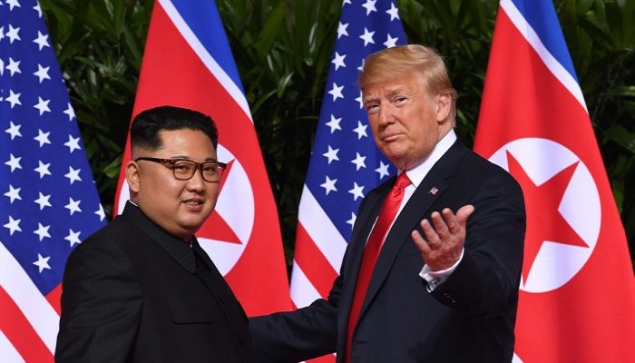 kim jong un, donald trump, pertemuan singapura, kim-trump, denuklirisasi, pemimpin korut, semenanjung korea, program nuklir, nuklir korea, nusantaranews