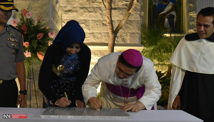 Peresmian Renovasi Gereja Tertua di Jember (Foto Dok. Nusantaranews)