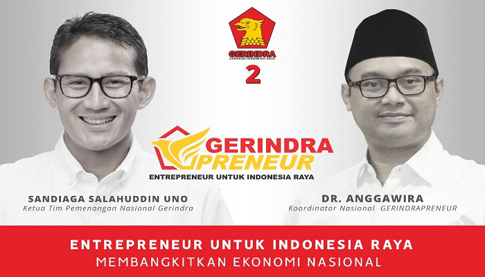 gerakan gerindrapreneur, gerindrapreneur, gerakan sandiaga uno, keterpurukan ekonomi, kebangkitan ekonomi indonesia, pertumbuhan ekonomi, gerakan ekonomi gerindra,