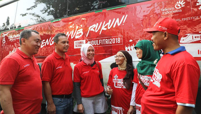 telkomgroup, telkomgroup berbagi, mudik telkomgroup, mudik bareng telkom, program telkomgroup berbagi, mudik bareng bumn, bus telkomgroup, menteri bumn, program telkomgroup, nusantaranews