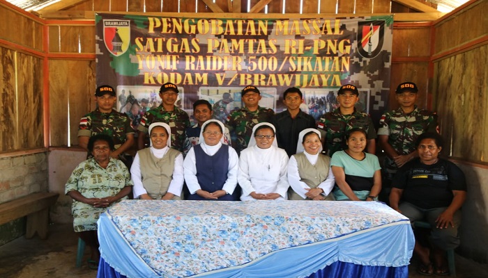 penyakit malaria, warga perbatasan, indonesia-papua nugini, satgas pamtas, yonif raider 500, dinkes boven digoel