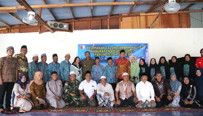 calon jamaah haji, cjh boven digoel, satgas pamtas yonif 500 sikatan, bupati doven digoel, benekditus tambonop, forkopimda boven digoel, pemberangkatan cjh, keamanan calon jamaah haji, nusantaranews