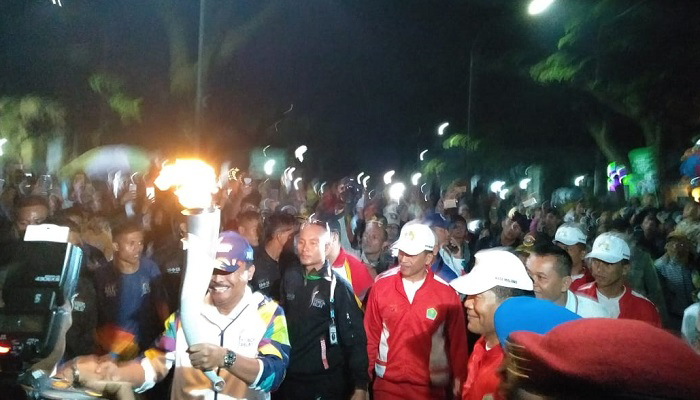 pawai obor, obor asian games, asian games 2018, pawai obor asian games, obor asian games 2018, pawai kota malang, kota malang, nusantaranews