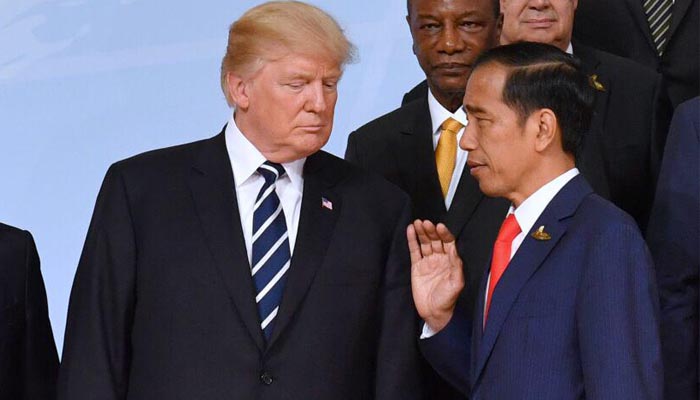 Donald Trum bersama Presiden Jokowi (Foto Credit)