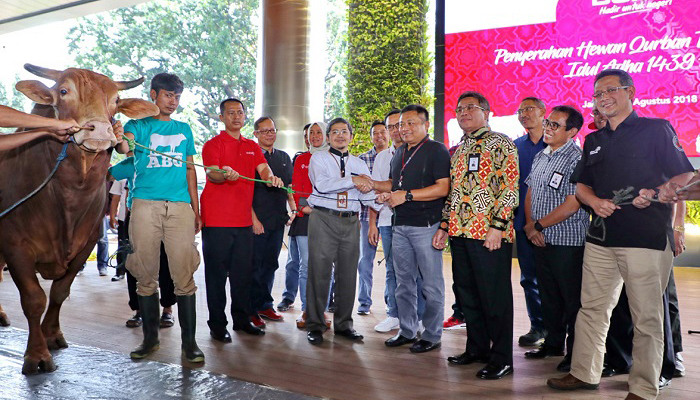 telkomgroup, hewan kurban, kurban telkom, karyawan telkomgroup, direktur telkom, alex j sinaga, mttg, raya kurban, idul adha, nusantaranews