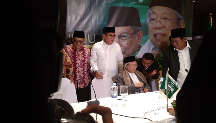 kh ma'ruf amin, kiai ma'ruf, cawapres jokowi, pbnu, konsolidasi nasional, rais aam pbnu, nusantaranews