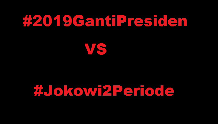 2019 ganti presiden, jokowi 2 periode, perang hastag, perang tagar, ganti presiden, pilpres 2019, nusantaranews