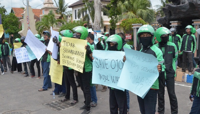 pengemudi ojek online, ojek online, demo prabowo, driver ojek, ojek online ponorogo, nusantaranews, nusantara, nusantara news, nusantaranewsco