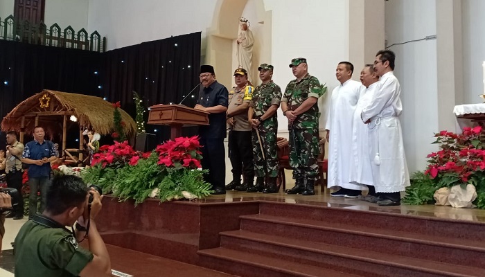 forkopimda jatim, gubernur jatim, polda jatim, pangdam brawijaya, gereja surabaya, kota surabaya, perayaan natal jatim, umat kristiani jatim, nusantaranews