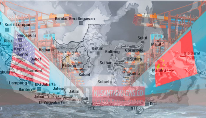 Masa depan Kasawan Indonesia adalah pertarungan memberebutkan hegemoni ekonomi dan militer antara cina dengan AS. (Ilustrasi: NUSANTARANEWS.CO)