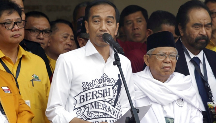 Capres Cawapres 01, Jokowi dan KH Ma'ruf Amin (Foto AFP)