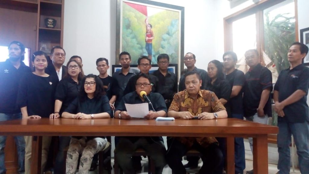 Gelar Deklarasi, Perserikatan Wartawan Independen Pro Demokrasi (PWI-PD) Ingatkan kepada lembaga survei tentang Quick Count Sesat Bisa Picu Perpecahan. (Foto Dok. NUSANTARANEWS.CO)