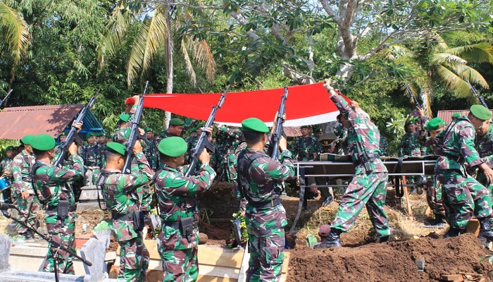 Kodim 0808 Blitar berduka, salah satu anggotanya Sertu Riswanto (52) Babinsa Sub Ramil Selopuro meninggal dunia, Rabu (15/05/2019). (Foto: Istimewa)