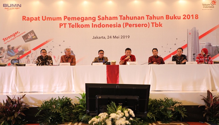 rupst telkom, tahun buku 2018, payout ratio, telkom, dividen, rp 16 triliun, nusantaraanews, nusantara news