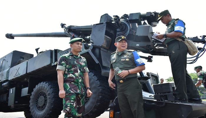 meriam 155 mm, caesar, armed, latihan gabungan, tni 2019, nusantaranews