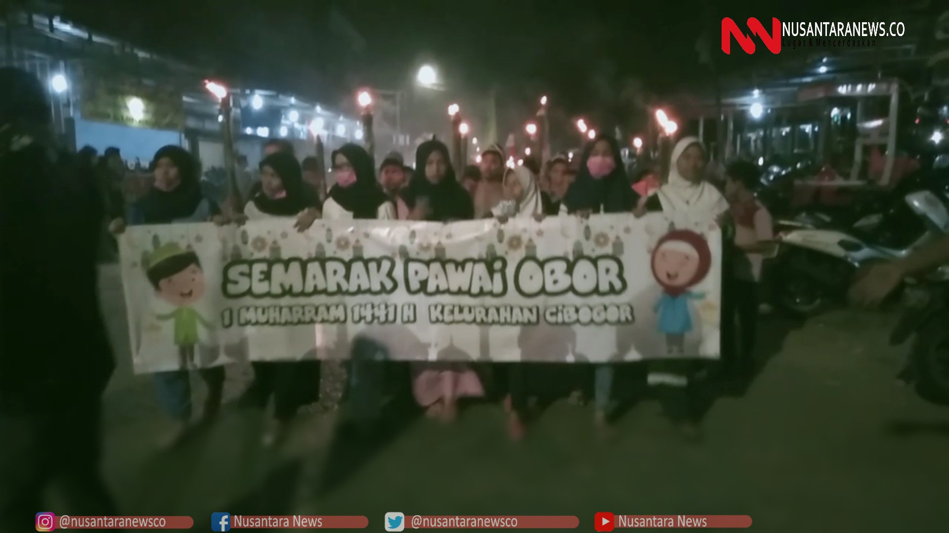 Tradisi Pawai Obor Warga Bogor Ramaikan Malam Tahun Baru Islam. (Foto Dok. NUSANTARANEWS.CO)