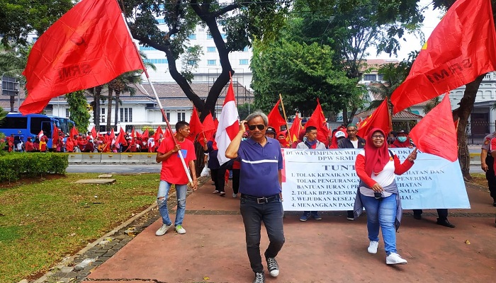 serikat rakyat miskin, rakyat miskin indonesia, tolak kenaikan, iuran bpjs, bpjs kesehatan, nusantaranews, nusantara news