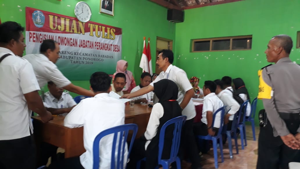 Transparasi Warnai Ujian Pengisian Perangkat Desa Bareng Ponorogo