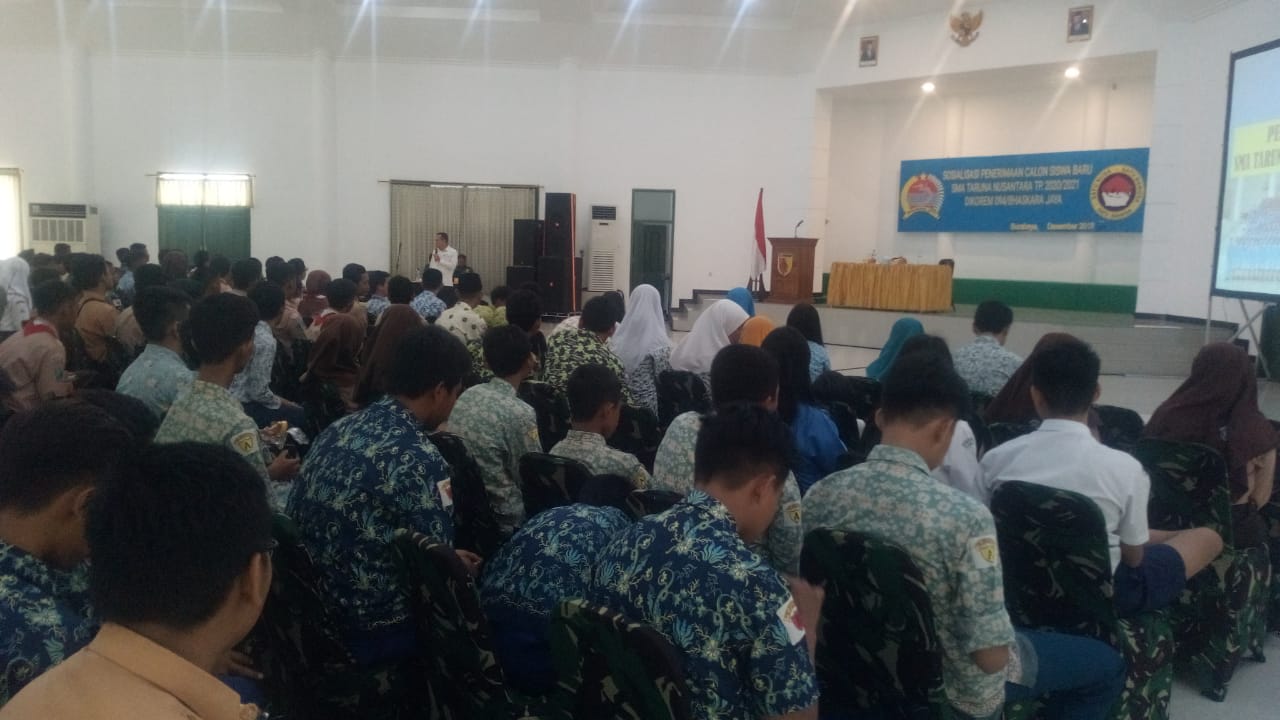 Taruna Nusantara Sosialisasi Penerimaan Siswa Baru di Korem Bhaskara Jaya