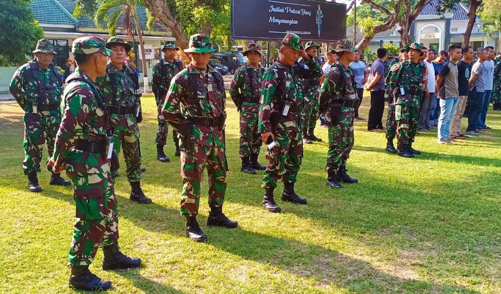 latihan penanggulangan bencana yang digelar oleh pihak Korem 082/CPYJ.