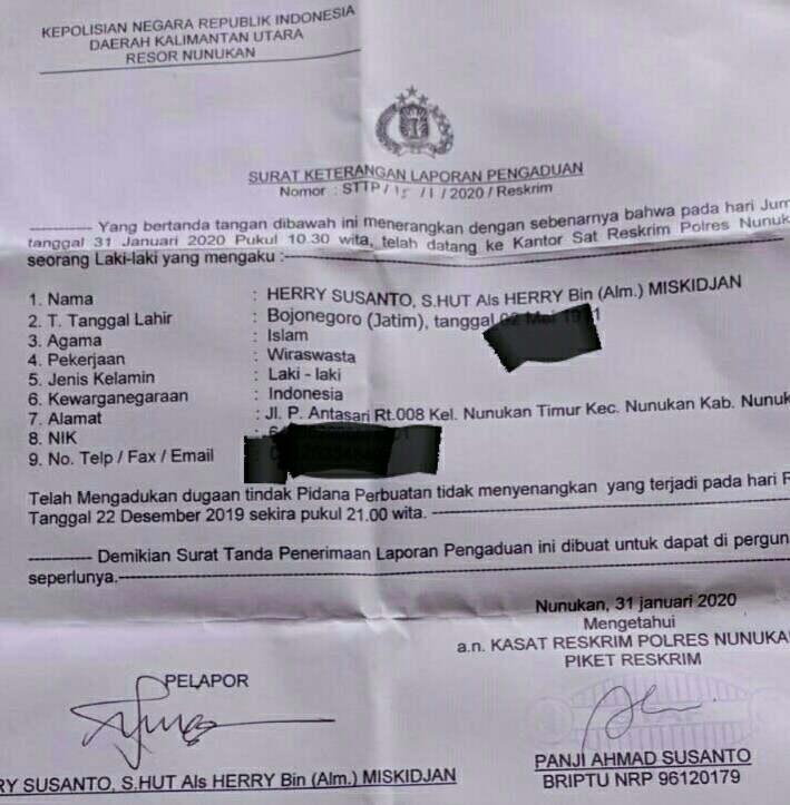 Direktur CV Tengkawang Sari, Heri Susanto