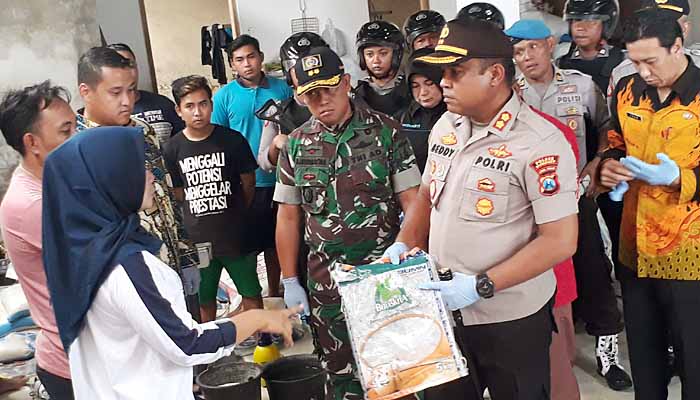 Polres Sumenep Grebek Tempat Beras Oplosan Bantuan BPNT