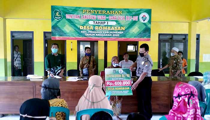 Jelang Hari Raya Idul Fitri 1441 H, Pemdes Rombasan Salurkan BLT DD Tahap Pertama